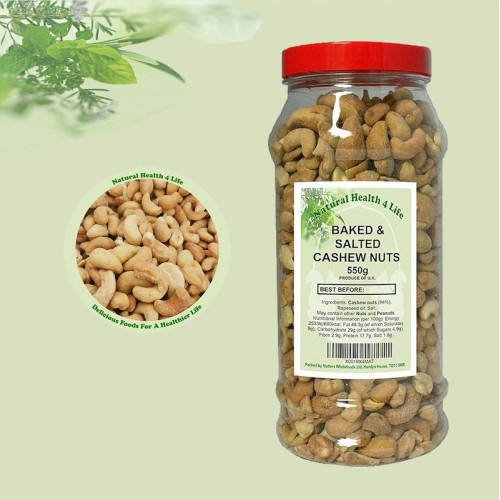 Baked & Salted Cashew Nuts in Gift Jar 550g