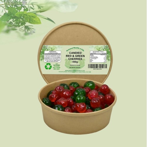 Candied Red & Green Cherries 450g