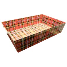 Large Christmas Hamper Tray -Tartan