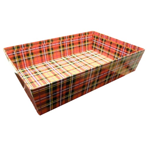 Large Christmas Hamper Tray -Tartan